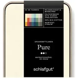 SCHLAFGUT Jersey Spannleintuch PURE 90x200cm Yellow Light S gelb baby