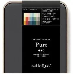 SCHLAFGUT Jersey Spannleintuch PURE 120x200cm Grey Deep N grau baby