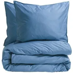 SUITE702 Satin Bettwäsche 70x90cm / 140x200cm Ocean Blue dunkelblau
