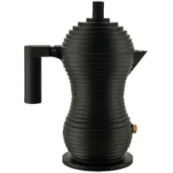 Alessi Espressomaschine Pulcina Black Alu/Schwarz 1 Tasse schwarz