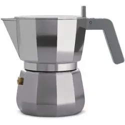 Alessi Espressomaschine Moka 3 Tassen grau