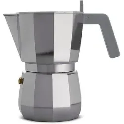 Alessi Espressomaschine Moka 6 Tassen grau