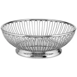 Alessi Drahtkorb Rund 20cm Edelstahl  silber