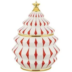Alessi Weihnachts-Keksdose 2,1l DELIGHT Weiss/Rot rot