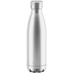 FLSK Isolierflasche - Thermosflasche 0,5l Edelstahl Stainless silber