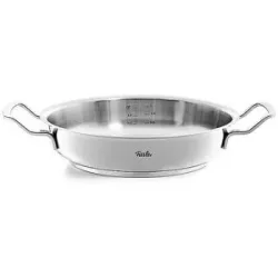 FISSLER Servierpfanne mit Novogrill ORIGINAL PROFI COLLECTION 24cm/2l Edelstahl /Matt silber