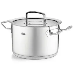 FISSLER Kochtopf mit Deckel ORIGINAL PROFI COLLECTION 20cm/4l Edelstahl/Matt silber