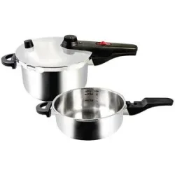 KELOMAT Schnellkoch Set 22cm 4,5+3,0L silber