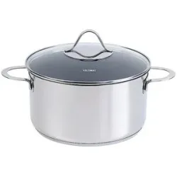 KELOMAT, KELOMAT Fleischtopf 24cm / 5,7l Perfekt Edelstahl Antihaft silber