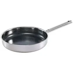 KELOMAT Pfanne 28cm PRIME Edelstahl mit Wabenstruktur  silber