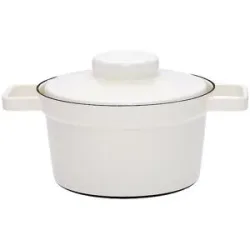 RIESS Emaille Topf mit Deckel Aromapot - Truehomeware 20cm 1,75l weiss