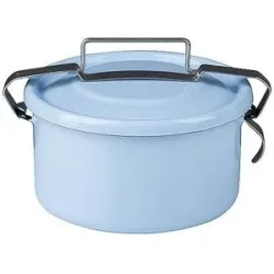 RIESS Emaille Dichtungsdose rund 14cm/1l Pastell Blau hellblau