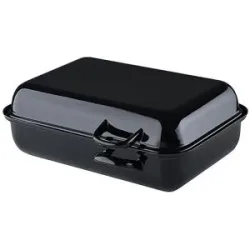 RIESS Emaille Doppelbräter Compact 37x22cm schwarz schwarz
