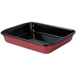 RIESS Bratrohrpfanne hoch 41x33cm Color Rot dunkelrot
