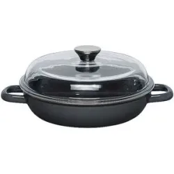 RIESS Schmorpfanne mit Deckel 24cm Dark Grey grau