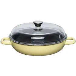 RIESS Schmorpfanne mit Deckel 28cm NOUVELLE Lemon gelb