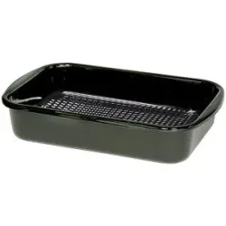 RIESS Grillpfanne mit Waffelboden 35x23cm Schwarz schwarz