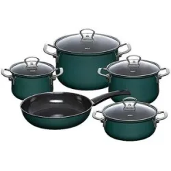 Riess, RIESS Kochgeschirr Set 5-tlg. TEAL Blaugruen petrol