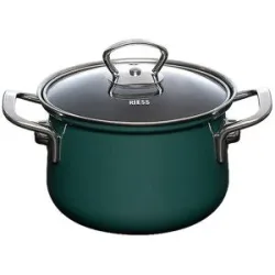 RIESS Fleischtopf mit Glasdeckel TEAL 16cm/1,5l Blaugruen petrol