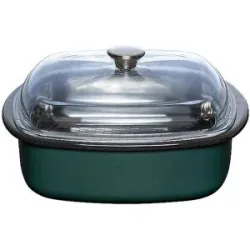 RIESS Dampfgarer mit Glasdeckel und Gareinsatz 3tlg. TEAL Blaugruen petrol