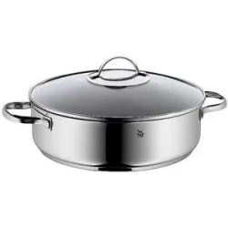 WMF Servier-Schmorpfanne mit Glasdeckel 28cm silber
