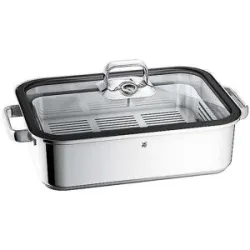 WMF Vitalis Aroma Dampfgarer mit Silikondichtung 6,5l silber