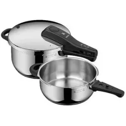 WMF Schnellkochtopf Set PERFECT 4,5l + 3l Cromargan silber