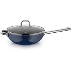 WMF Wok mit Deckel FUSIONTEC MINERAL PRO 28cm Tim Raue Dunkelblau  dunkelblau baby