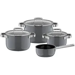WMF Kochtopf Set 4tlg. FUSIONTEC MINERLA PRO Platinum  grau