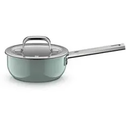 WMF Stielkasserolle mit Deckel FUSIONTEC MINERAL PRO 16cm  Eucalyptus Haze hellgrün baby