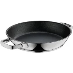 WMF PermaDur Advance Servierpfanne 28 cm kratzfeste Antihaftversiegelung wärmereduzierendre Griff, Schüttrand schwarz