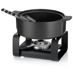 Kela, KELA Käsefondue-Set 9tlg. ROMAN Keramik Schwarz schwarz