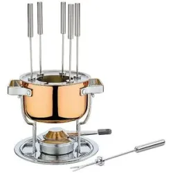Spring, SPRING Fondue-Garnitur DAVOS Culinox 17 cm verkupfert kupfer