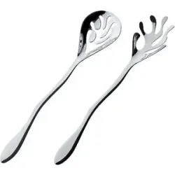 Alessi Salatbesteck Mediterraneo Edelstahl silber