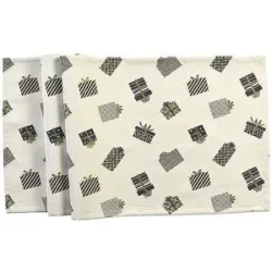 SANDER  Weihnachts Tischläufer 50x138cm PACCHI Taupe /Anthrazit  grau