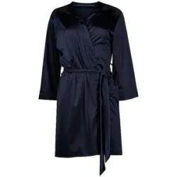 SKINY Morgenmantel SATIN DREAMS black iris dunkelblau   36-38 Damen