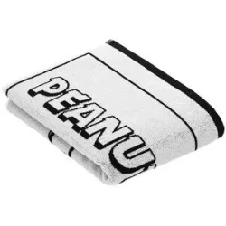 Vossen Duschtuch 67x140cm  PEANUTS MOMENTS Black / White weiss