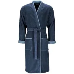 Vossen Herren Bademantel L AMADEUS Navy Blue dunkelblau   XL Herren