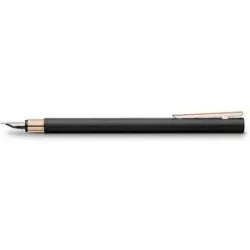 FABER-CASTELL Neo Slim Metall Füller Federbreite M, schwarz mit rosegold schwarz baby