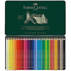 FABER-CASTELL Polychromos Farbstift 36er Metalletui dunkelgrün