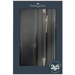 FABER-CASTELL Geschenkeset Füllhalter Medium und Kugelschreiber Neo Slim Schwarz /Rose rosa