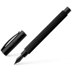 FABER-CASTELL Füllhalter Ambition Italic Breit Obsidian Black schwarz