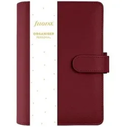FILOFAX Terminplaner SAFFIANO PERSONAL ORGANISER  Dark Cherry  dunkelrot