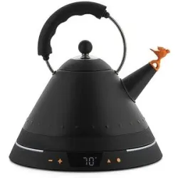 Alessi Elektrischer Wasserkocher 1,5l Michael Graves Edelstahl Schwarz  schwarz