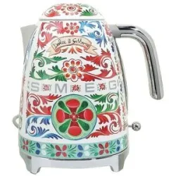 SMEG Wasserkocher 1,7l Dolce Gabbana KLF03DG (Rot/Dekor) bunt