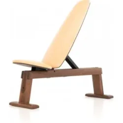 NOHRD WeightBench Hantelbank Nussbaum Echtleder natur