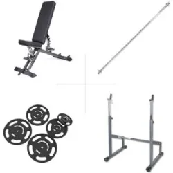 Taurus Hantelbank B900 inkl. Langhantelablage und 75kg Set