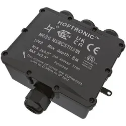 HOFTRONIC Abzweigdose IP68 Wasserdicht - 164x152x60mm - 4 Eingänge - für 2- und 3-adrige Kabel (4-18mm) - Geeignet für YMVK-Kabel - Verteilerdose