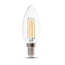 V-TAC E14 LED Lampe - 4 Watt 400 Lumen - 3000K warmweiß - Ersetzt 35W - E14 Fassung - Kerzenlampe - Kleine Fassung