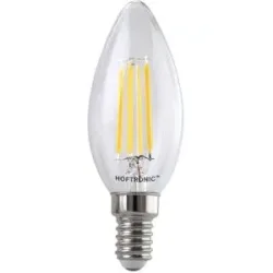HOFTRONIC E14 LED Glühlampe - 4W 470lm - 2700K warmweiß - Ersetzt 40 Watt - C37 - E14 Fassung - Kerzenlampe - Kleiner Fassung